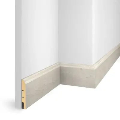 Напольный плинтус ЕP07 дуб Перламутровый, экошпон