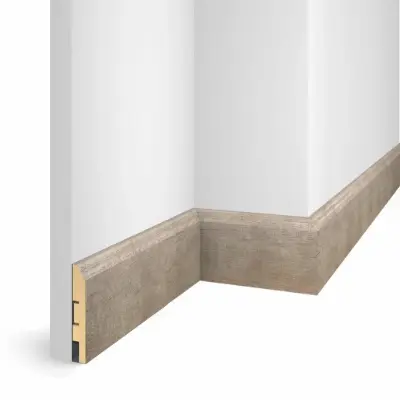 Напольный плинтус WP07 дуб Серо-коричневый, экошпон