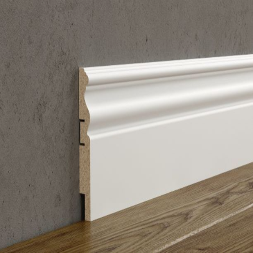 Напольный плинтус МДФ №14 Artiva белый, под покраску