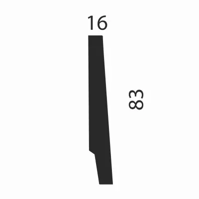 Напольный плинтус МДФ AP06 белый, под покраску 