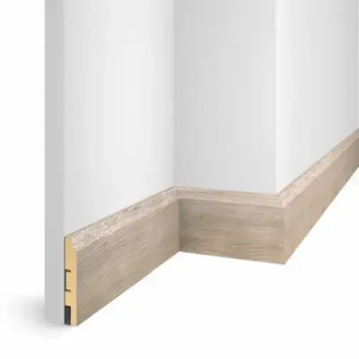 Напольный плинтус WP07 дуб Медный, экошпон