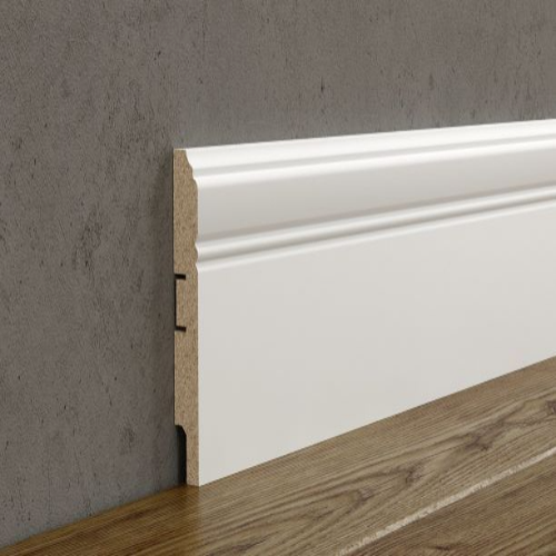 Напольный плинтус МДФ №17 Artiva белый, под покраску