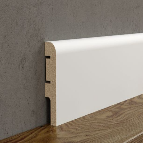 Напольный плинтус МДФ №2 Artiva белый, под покраску