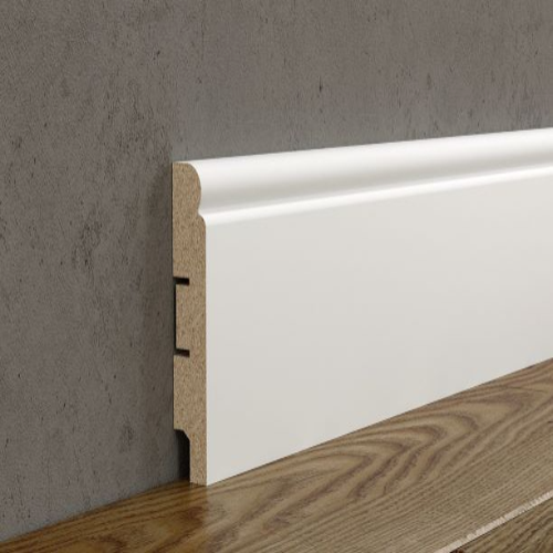 Напольный плинтус МДФ №9 Artiva белый, под покраску