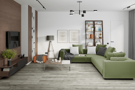 SPC ламинат DAMY FLOOR Family Дуб Рустикальный Серый 