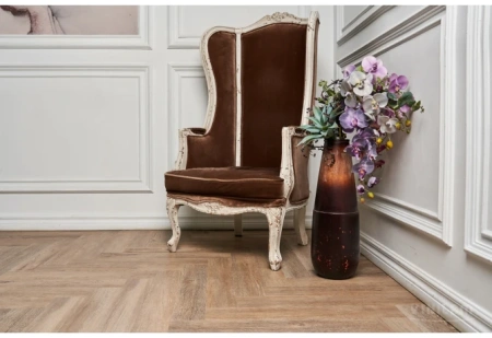 Кварцвиниловая плитка VINILAM Parquet Herringbone Glue Паркет Северный 