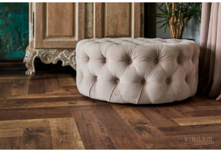 Кварцвиниловая плитка VINILAM Parquet Herringbone Glue Паркет Версальский 