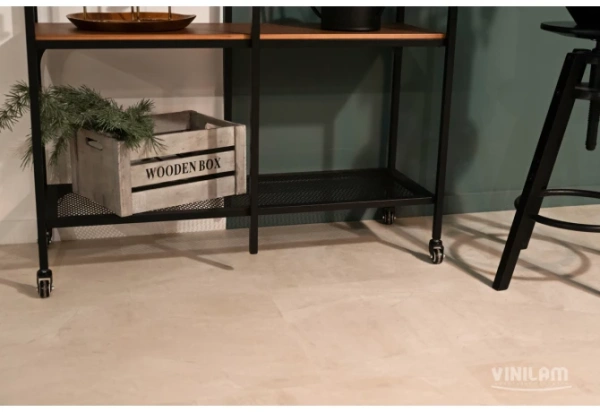 Кварцвиниловая плитка VINILAM Ceramo Stone Glue Бетон Белый Кварцвиниловая плитка VINILAM Ceramo Stone Glue Бетон Белый