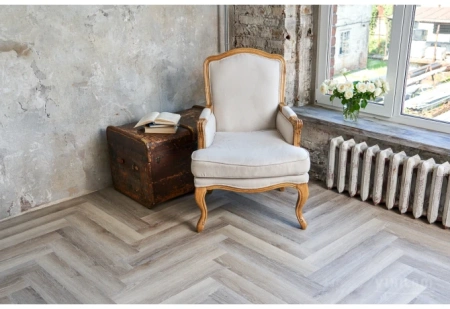 Кварцвиниловая плитка VINILAM Parquet Herringbone Glue Паркет Эрмитаж 