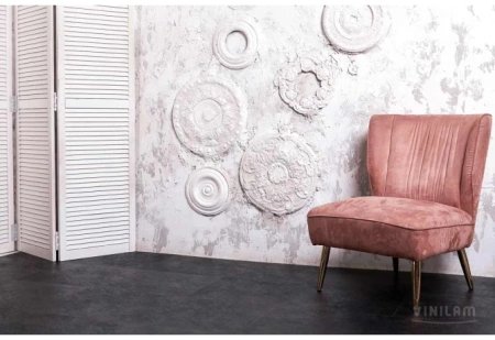 SPC ламинат VINILAM Ceramo Stone Сланцевый Черный 