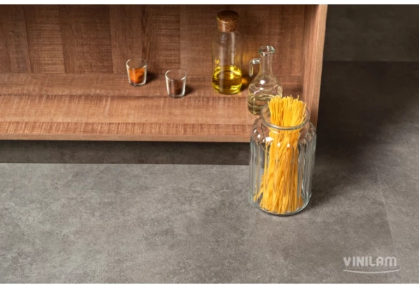 Кварцвиниловая плитка VINILAM Ceramo Stone Glue Цемент Стальной Кварцвиниловая плитка VINILAM Ceramo Stone Glue Цемент Стальной