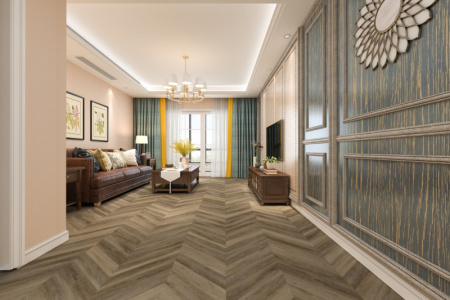 Кварцвиниловая плитка DAMY FLOOR Chevron LVT Амбуаз 