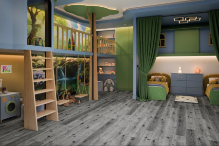 SPC ламинат DAMY FLOOR Family Дуб Сильвер 