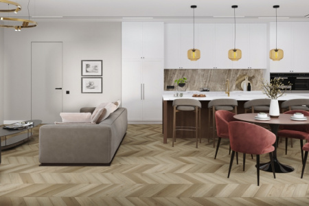 Кварцвиниловая плитка DAMY FLOOR Chevron LVT Сен-Жермен 