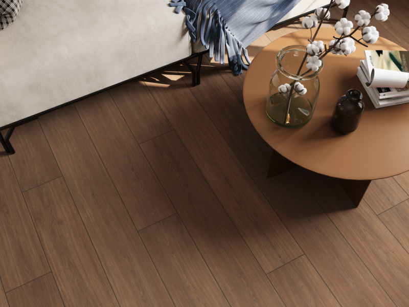 Ламинат EverSense Classic 8/34 Aqua+ Дуб Каселла коричневый 