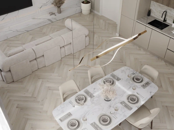 SPC ламинат CronaFloor Herringbone 2.0 Дуб Гавр 