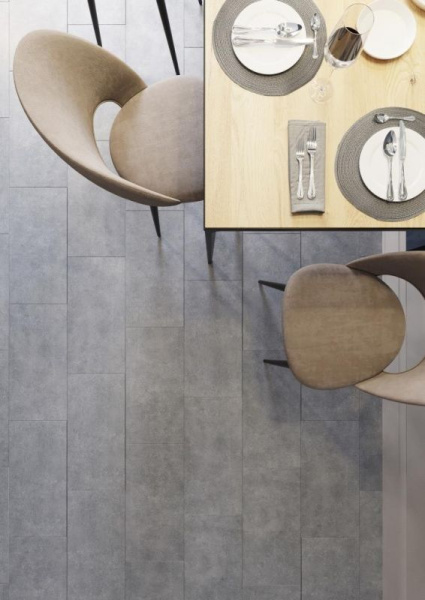 SPC ламинат Alixfloor Stone Line Камень Темно-серый 