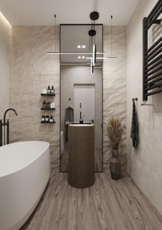 SPC ламинат Alixfloor City Line Дуб Бергамо Серый 