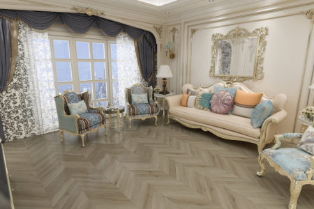 Кварцвиниловая плитка DAMY FLOOR Chevron LVT Версаль 