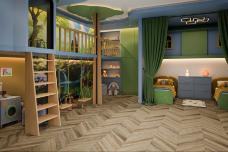 Кварцвиниловая плитка DAMY FLOOR Chevron LVT Амбуаз 