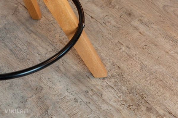 Виниловый ламинат VINILAM Click Hybrid Пробка 10-015 Дуб Льеж 