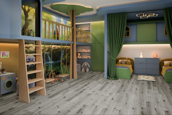 SPC ламинат DAMY FLOOR Family Дуб Классический Серый  SPC ламинат DAMY FLOOR Family Дуб Классический Серый