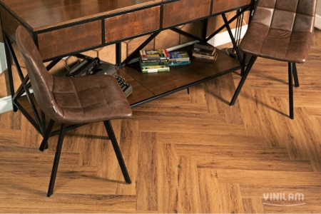 Кварцвиниловая плитка VINILAM Parquet Herringbone Glue Паркет Де Вилль 43 класс 2.5 мм 