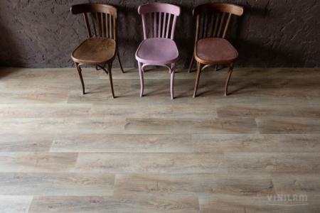 Кварцвиниловая плитка VINILAM Glue Дуб Амберг 