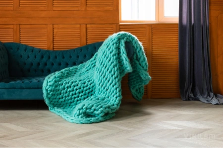 Кварцвиниловая плитка VINILAM CHEVRON Glue Сезар 