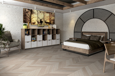 Кварцвиниловая плитка DAMY FLOOR Chevron LVT Пале-Рояль 