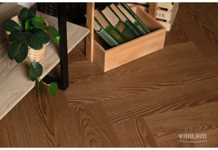 Кварцвиниловая плитка VINILAM Parquet Herringbone Glue Паркет Винсент 