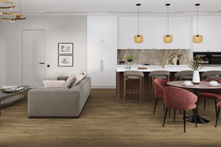 Кварцвиниловая плитка DAMY FLOOR Family LVT Дуб Мокко 