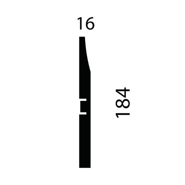 Напольный плинтус МДФ AP25 белый, под покраску 
