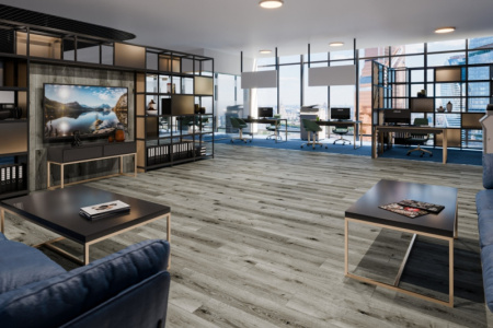 SPC ламинат DAMY FLOOR Family Дуб Состаренный Серый 