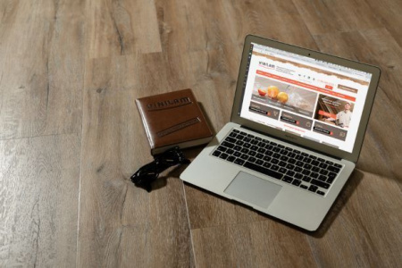 Кварцвиниловая плитка VINILAM Ceramo XXL Glue Дуб Биль 