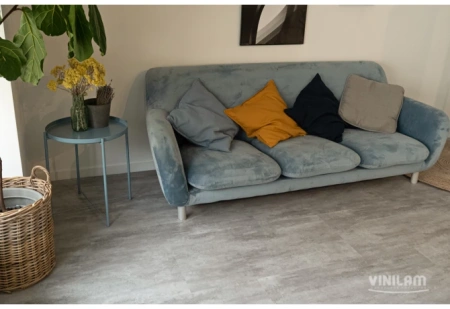 SPC ламинат VINILAM Ceramo Stone Цемент Светлый 