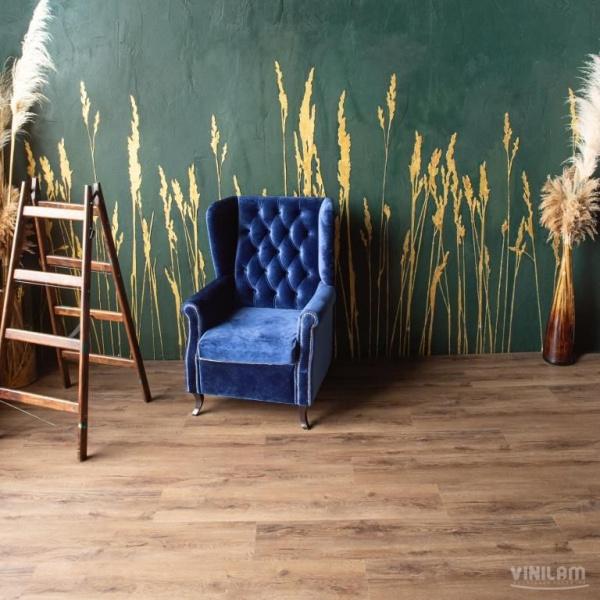 Кварцвиниловая плитка VINILAM Cork Premium Glue Дуб Кордова 