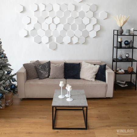 Кварцвиниловая плитка VINILAM Cork Premium Glue Дуб Севилья 