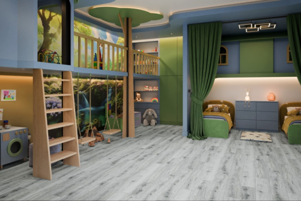 SPC ламинат DAMY FLOOR Family Дуб Альпийский 