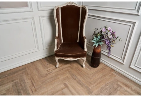 Кварцвиниловая плитка VINILAM Parquet Herringbone Glue Паркет Северный 