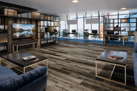 Кварцвиниловая плитка DAMY FLOOR Family LVT Дуб Рустикальный Черный 